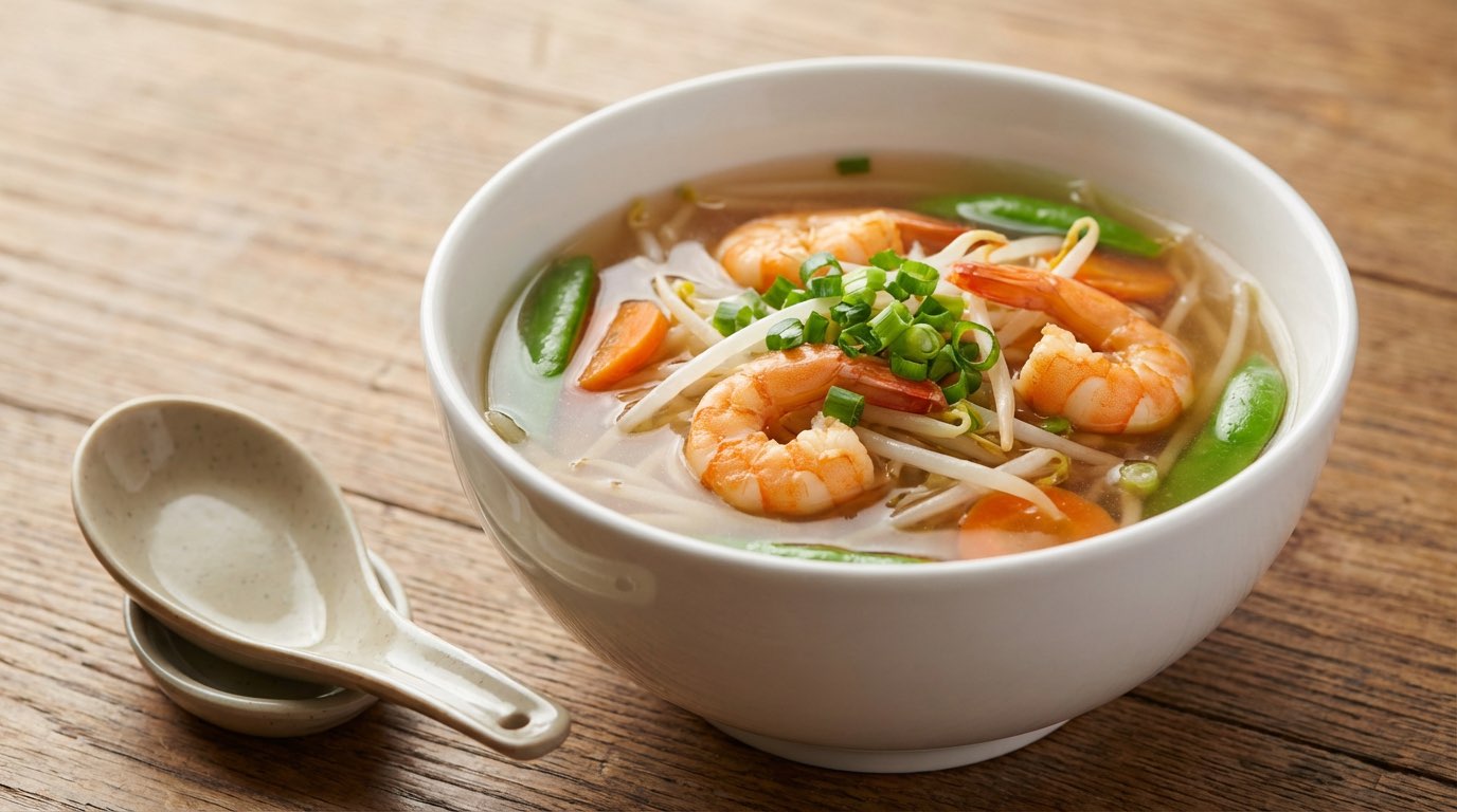 エビともやしのさっぱりコンソメ煮（完成イメージ）