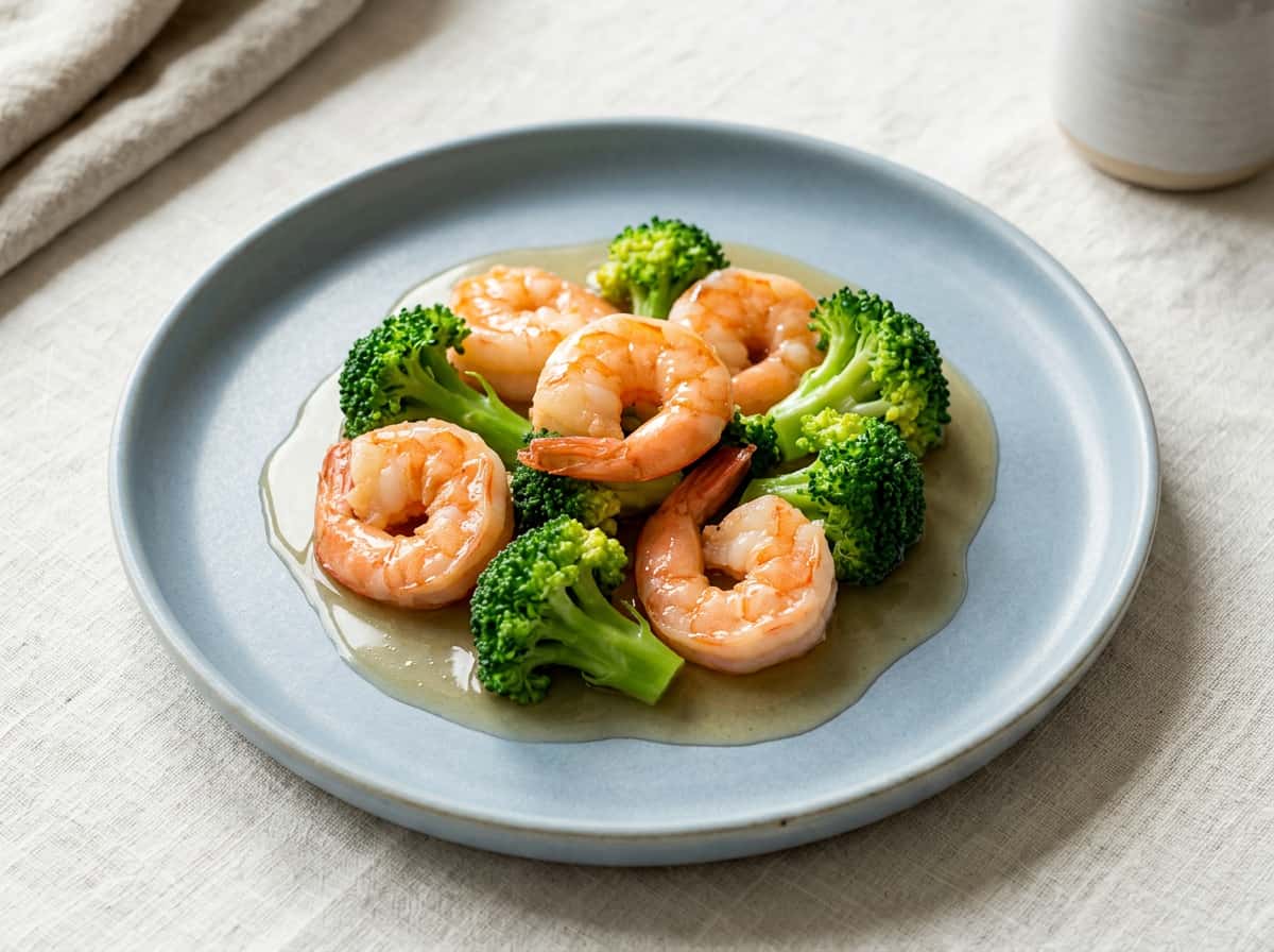 エビとブロッコリーのコンソメ漬け