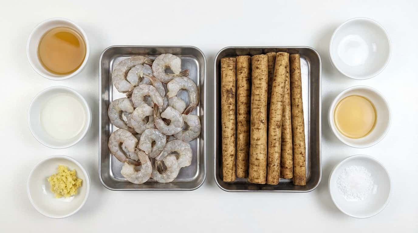 エビとごぼうの白だし煮（糖質オフ）（材料）
