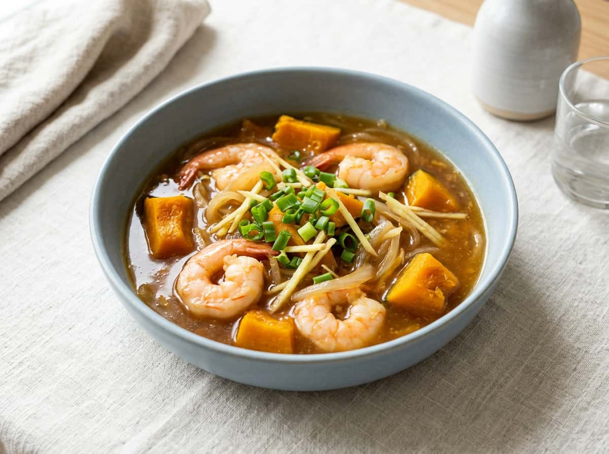 エビとかぼちゃの甘酢スープ（ガッツリ）