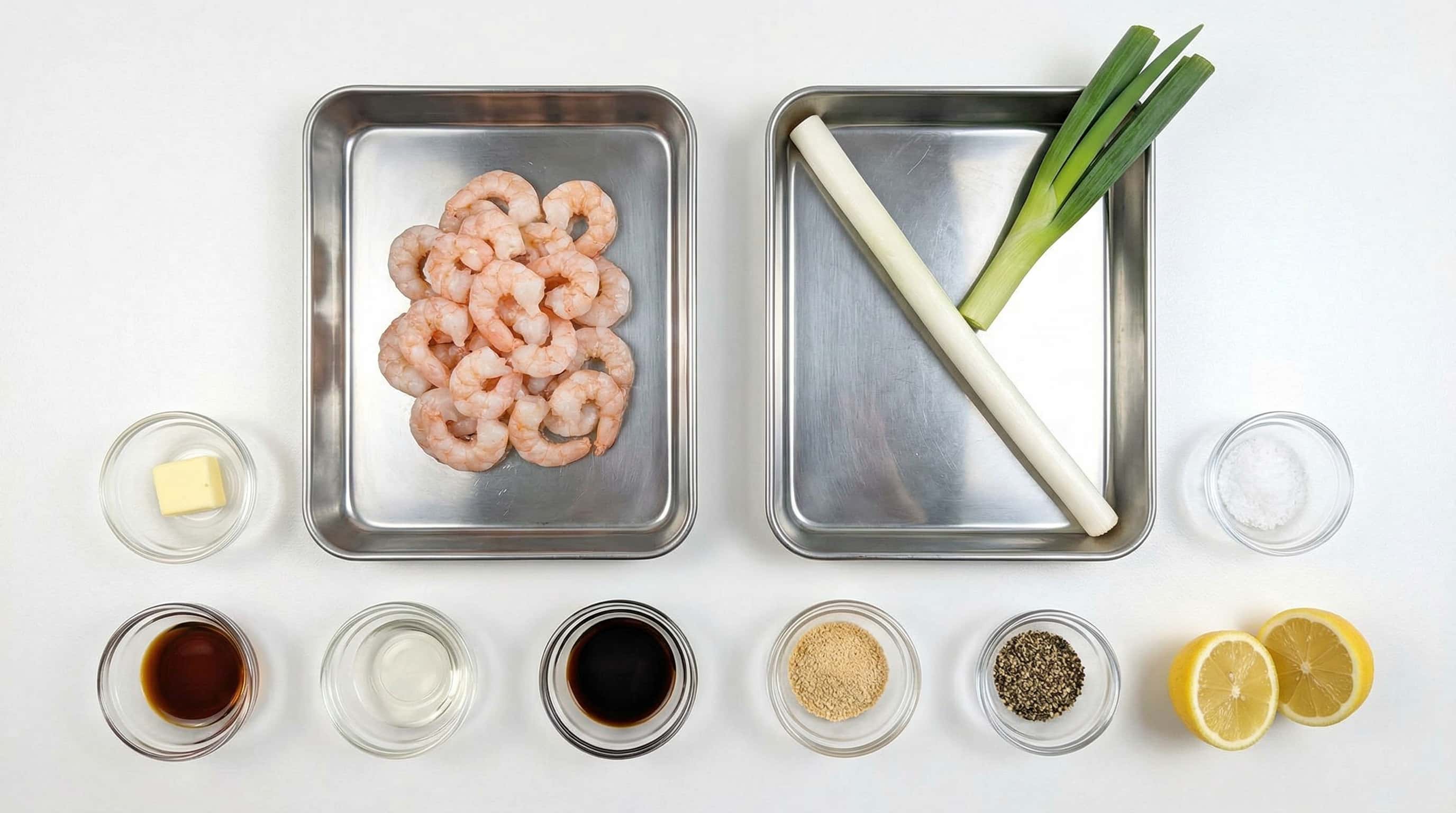エビと長ねぎのさっぱりバター醤油スープ（材料）