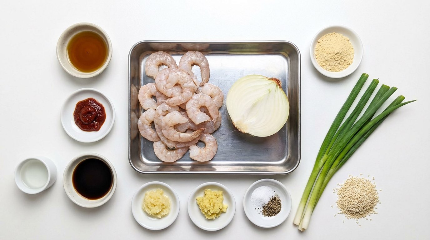 エビと玉ねぎのピリ辛スープ（材料）