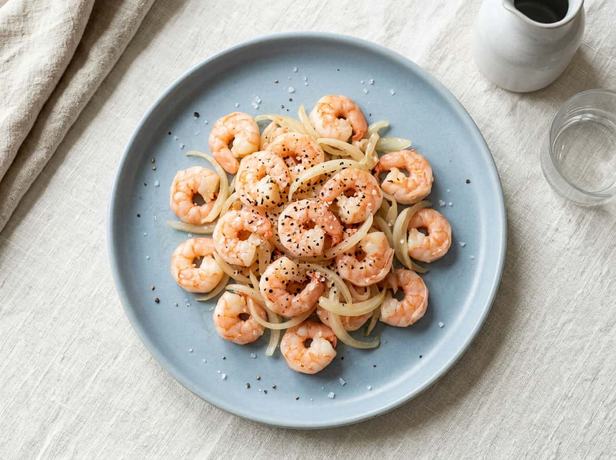 エビと玉ねぎの塩こしょう和え