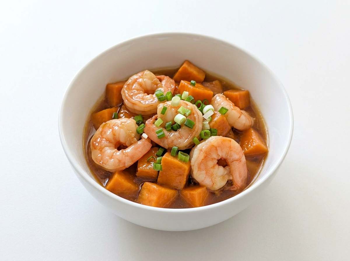 エビとさつまいものめんつゆ南蛮漬け