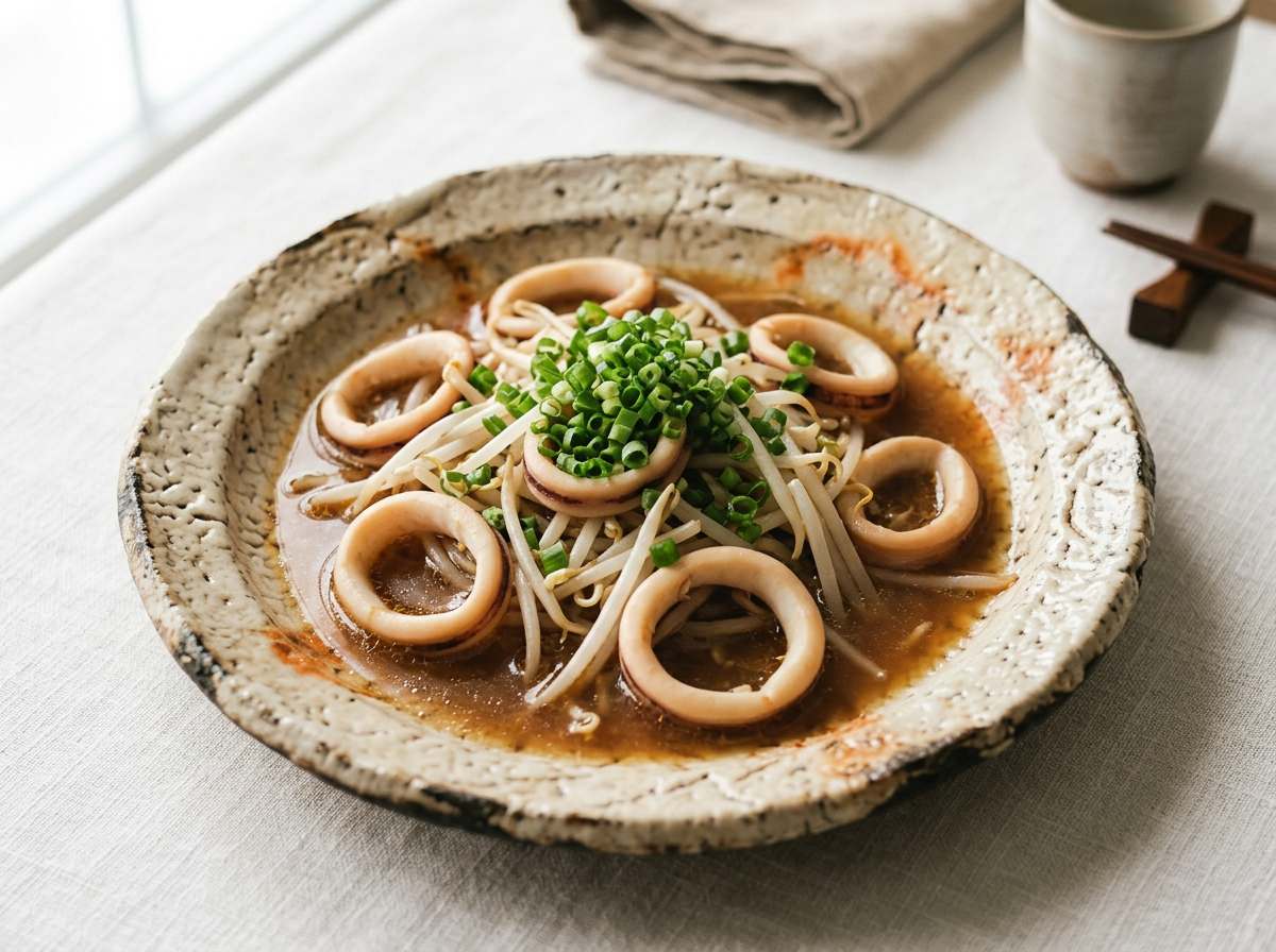 イカともやしの醤油煮