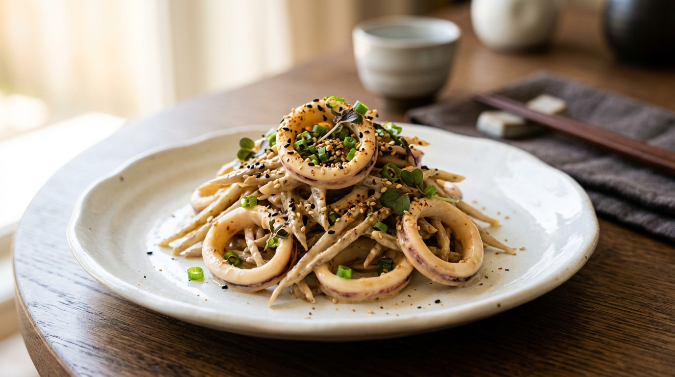 イカとごぼうのマヨ漬け（完成イメージ）