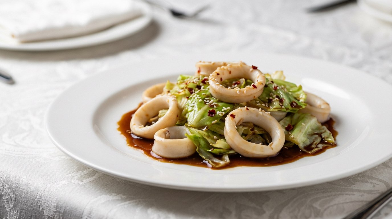 イカとキャベツのオイスターソース漬け