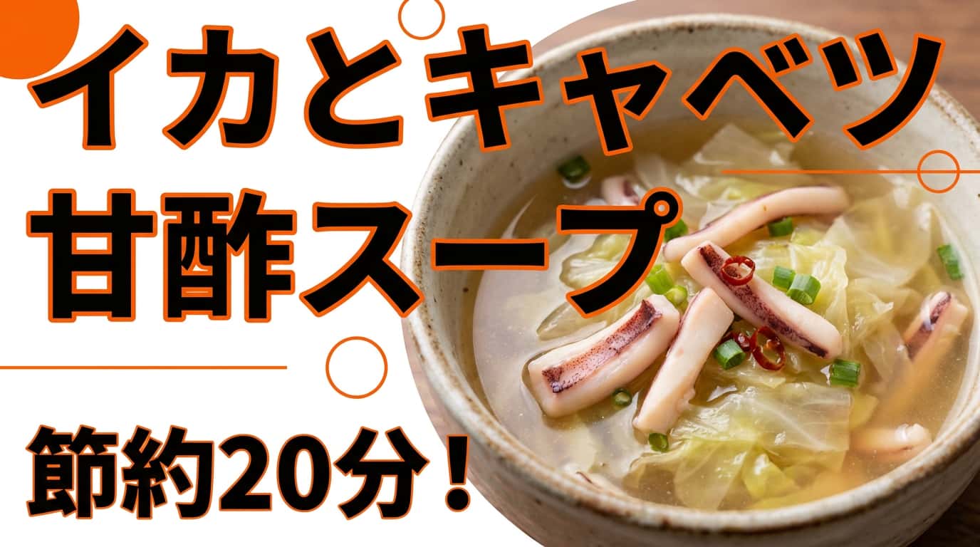 イカとキャベツの甘酢節約スープ