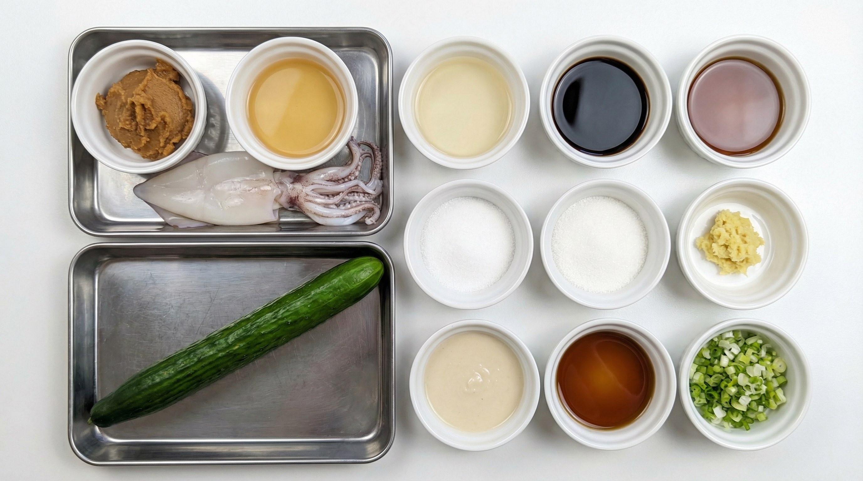 イカときゅうりのさっぱり味噌和え（材料）