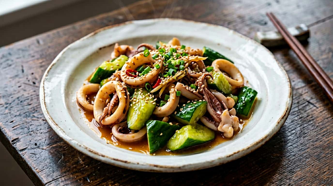 イカときゅうりの甘酢炒め（完成イメージ）