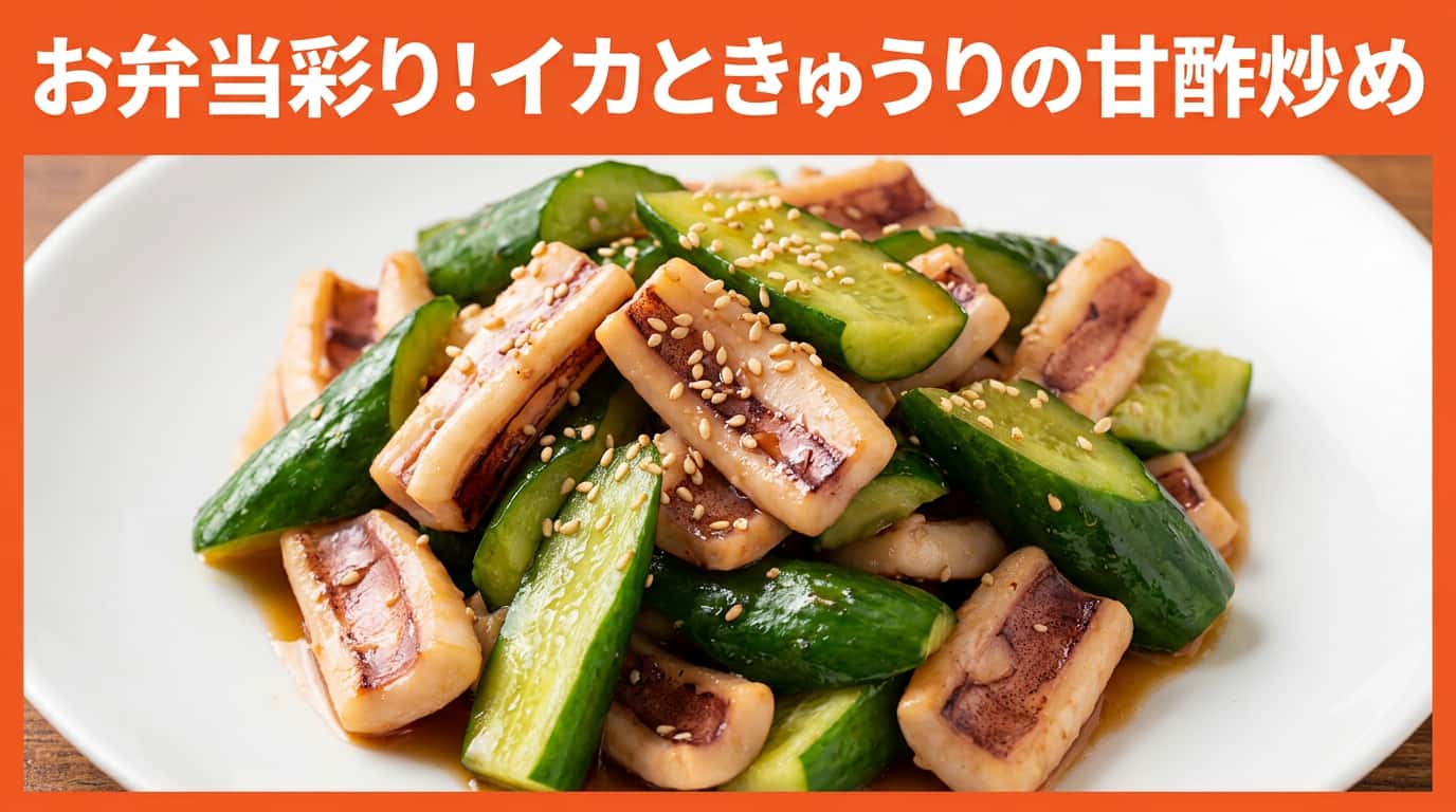 イカときゅうりの甘酢炒め