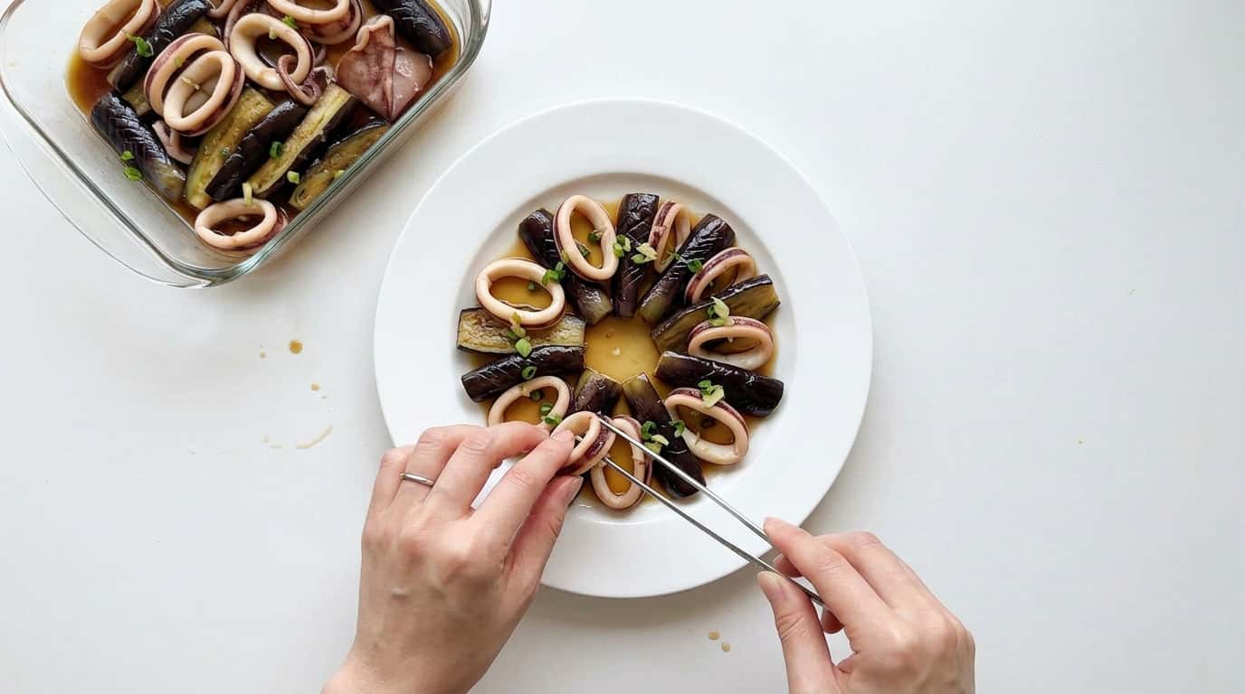 イカとなすのポン酢蒸し（完成イメージ）