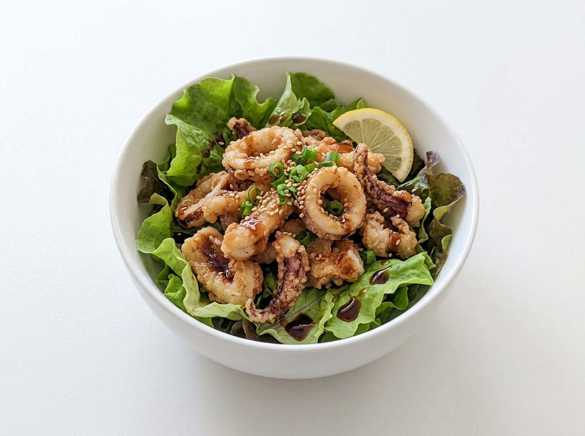 イカとレタスの醤油竜田揚げ〜糖質オフ仕立て〜