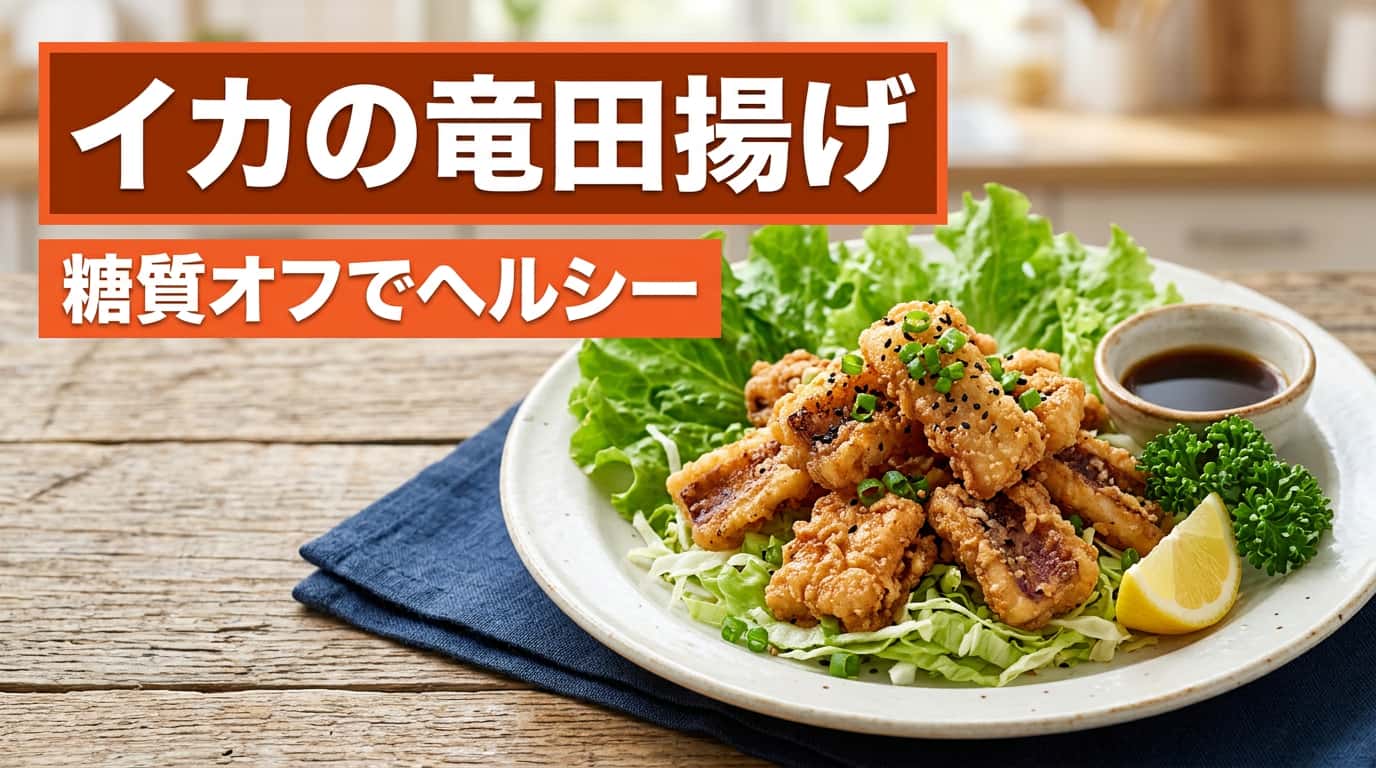 イカとレタスの醤油竜田揚げ〜糖質オフ仕立て〜