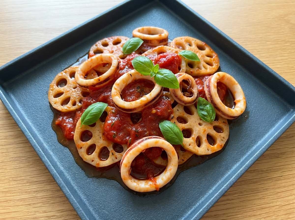 イカとれんこんのさっぱりトマト漬け