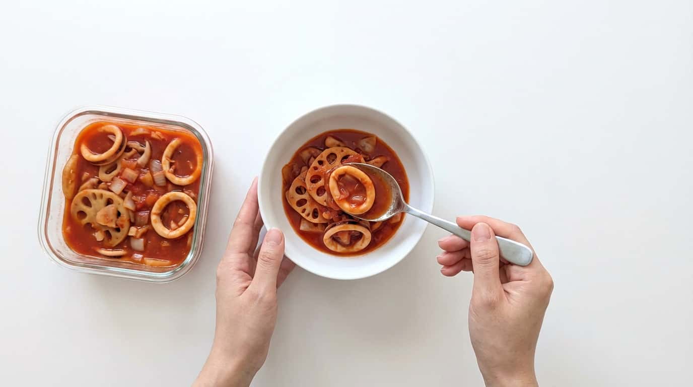 イカとれんこんのさっぱりトマト漬け（完成イメージ）