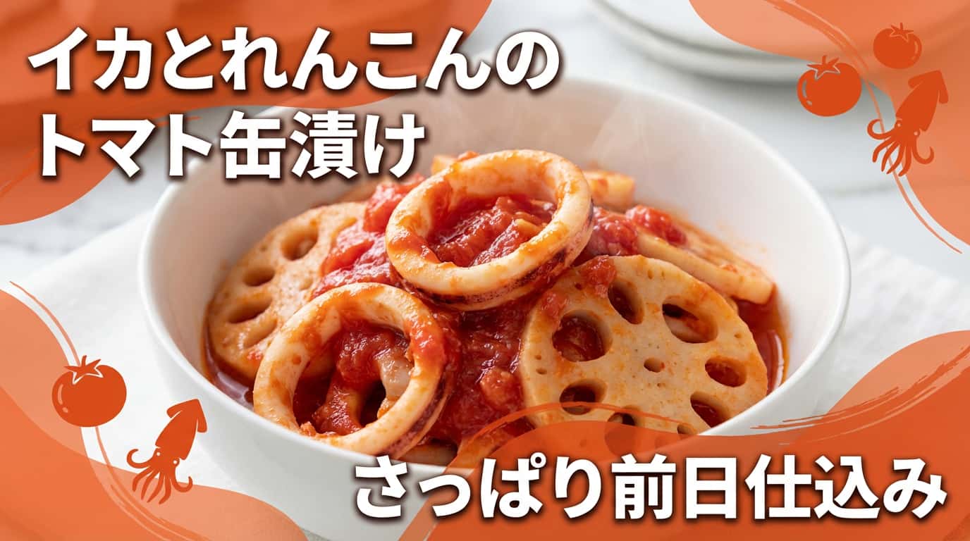 イカとれんこんのさっぱりトマト漬け