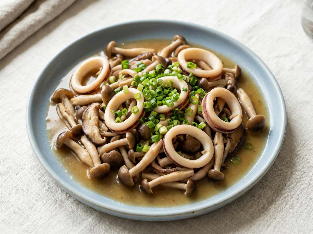 イカときのこのコンソメ炒め