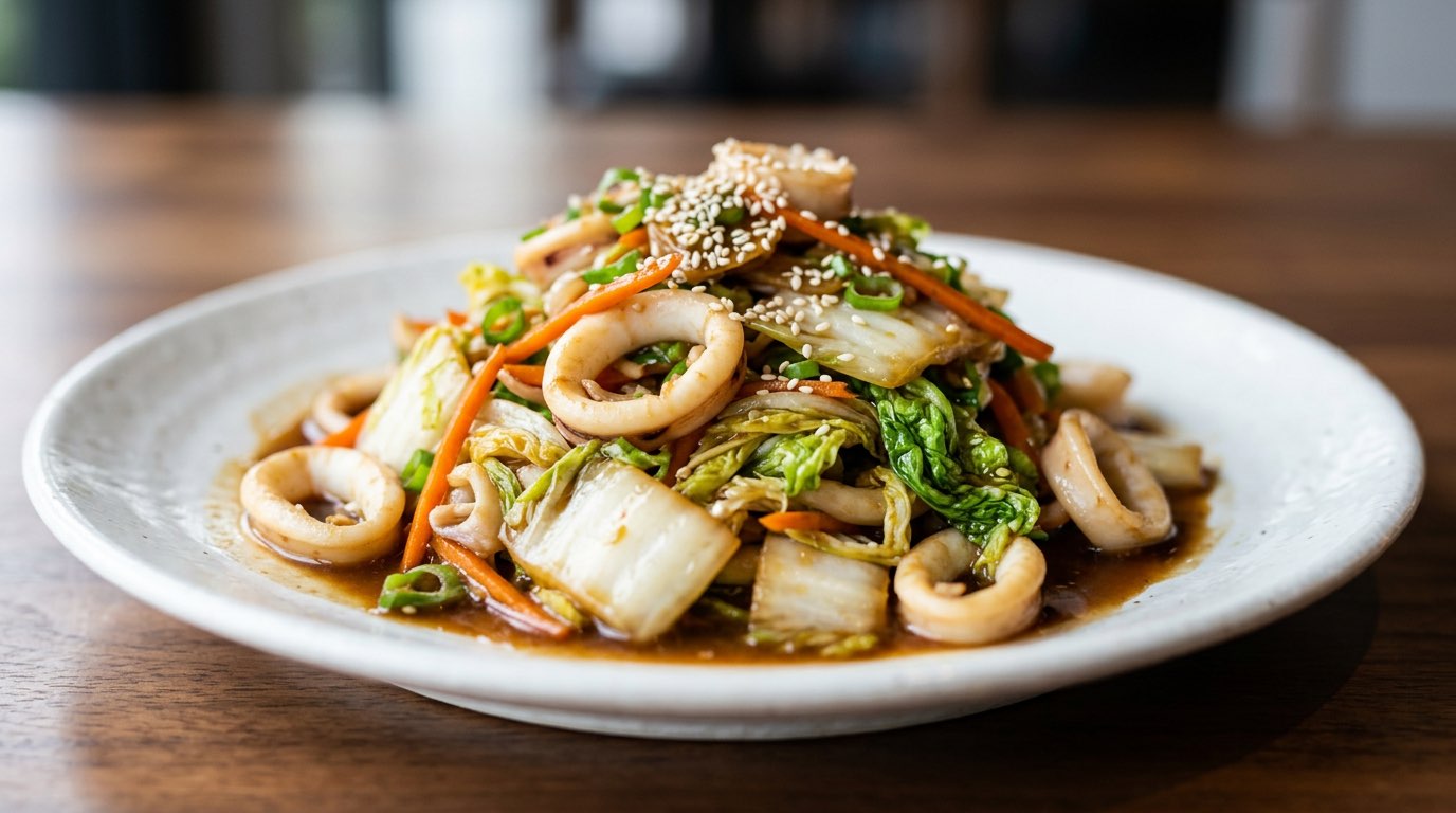 イカと白菜の味噌バター炒め（お弁当向き）（完成イメージ）