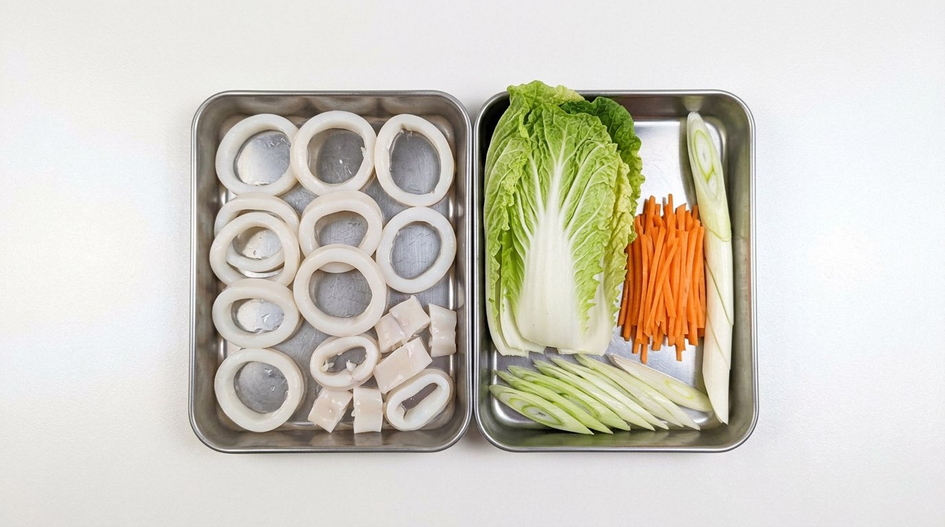 イカと白菜の味噌バター炒め（お弁当向き）（材料）