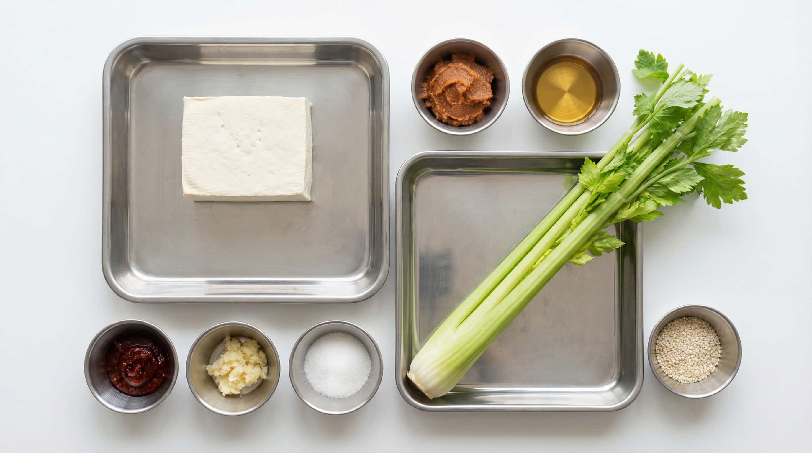 豆腐とセロリのピリ辛味噌漬け（材料）