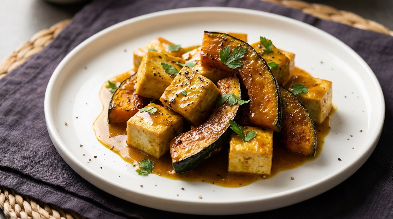 豆腐とかぼちゃのカレー焼き