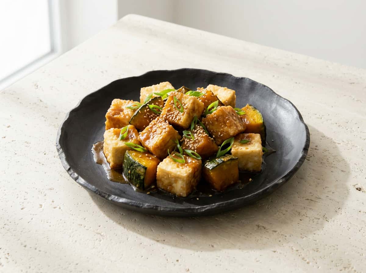 豆腐とかぼちゃの味噌衣揚げ