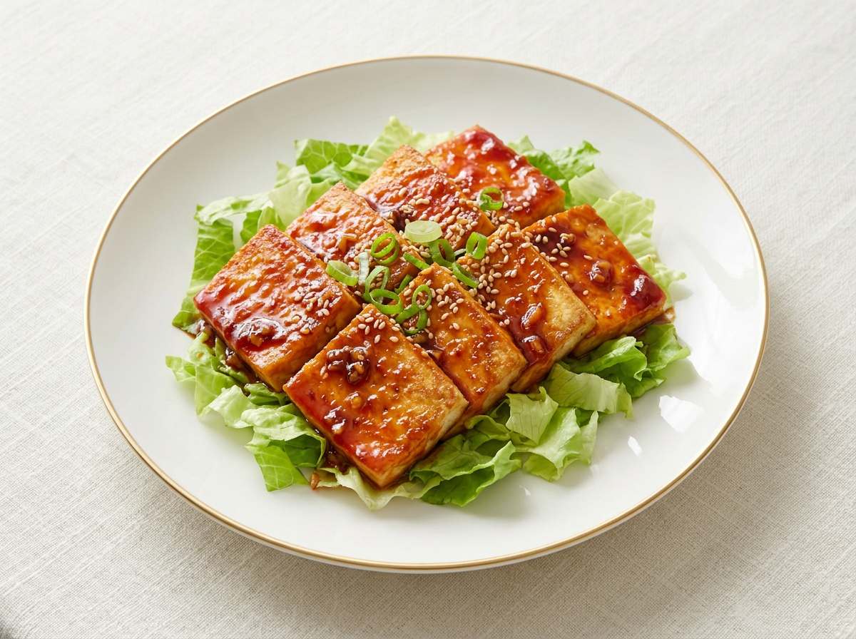 豆腐とレタスのケチャップ焼き（作り置き）