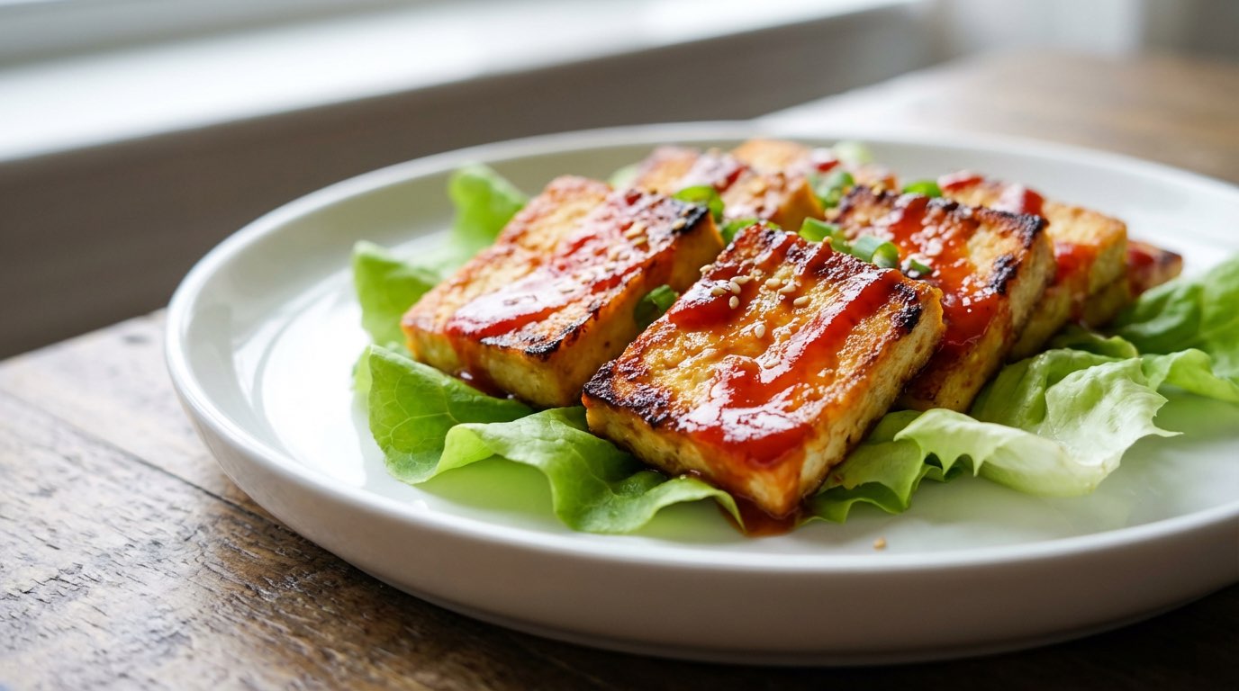 豆腐とレタスのケチャップ焼き（作り置き）