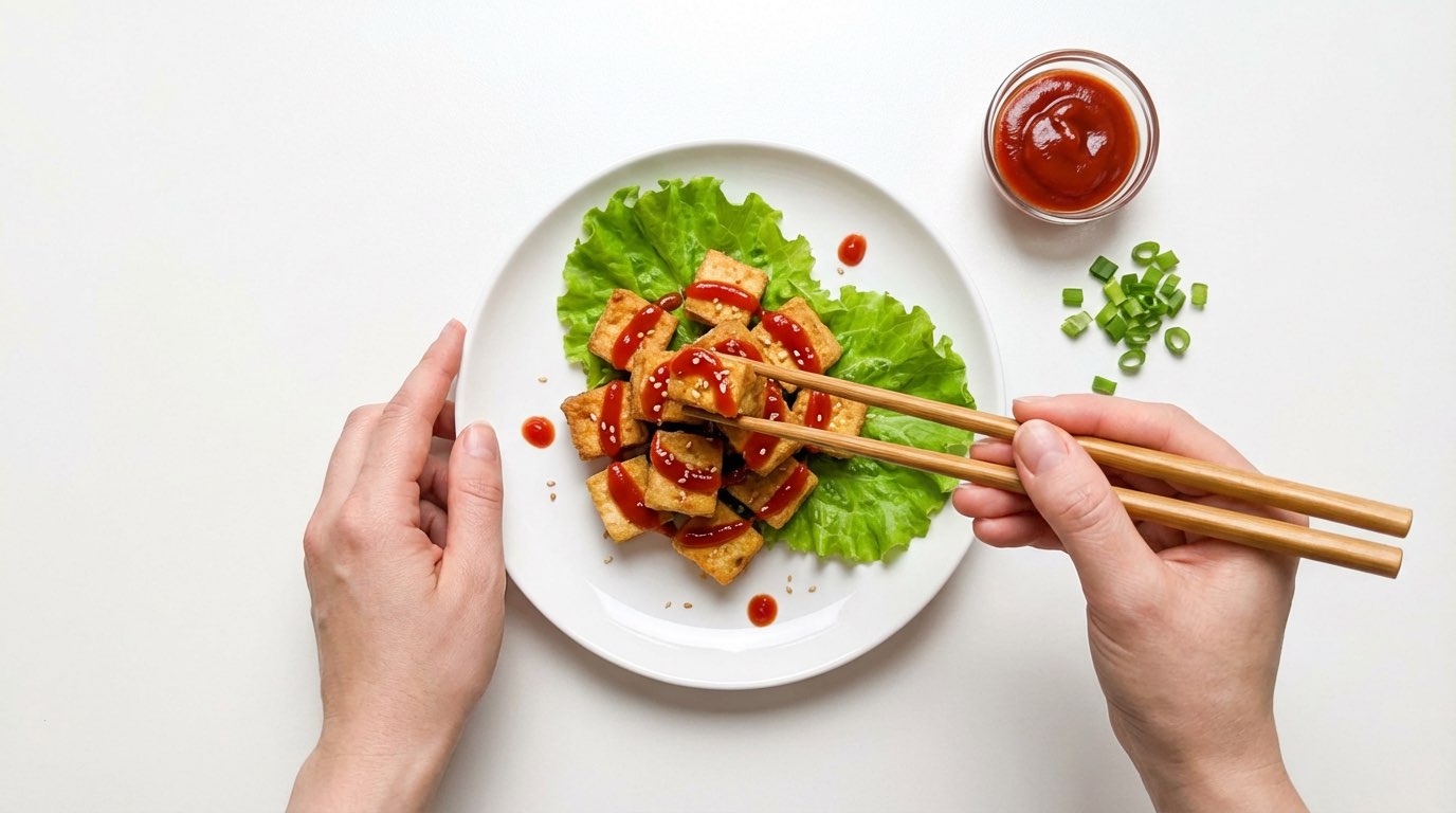 豆腐とレタスのケチャップ焼き（作り置き）（完成イメージ）
