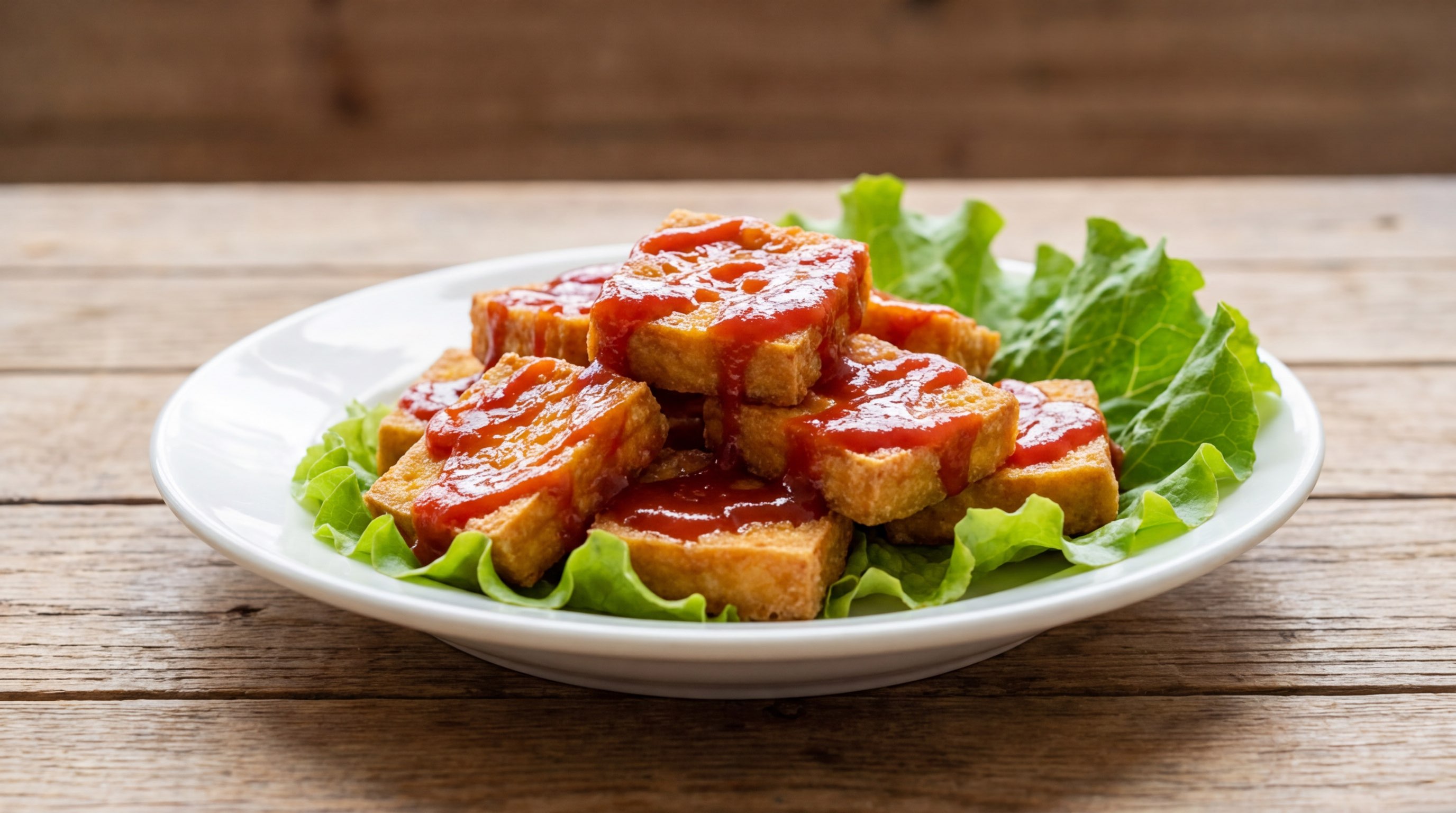 豆腐とレタスのケチャップ焼き（作り置き）（完成イメージ）