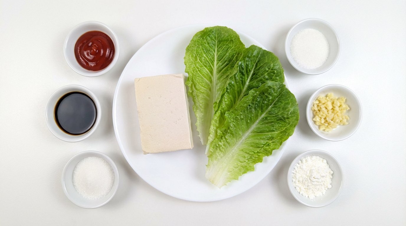 豆腐とレタスのケチャップ焼き（作り置き）（材料）