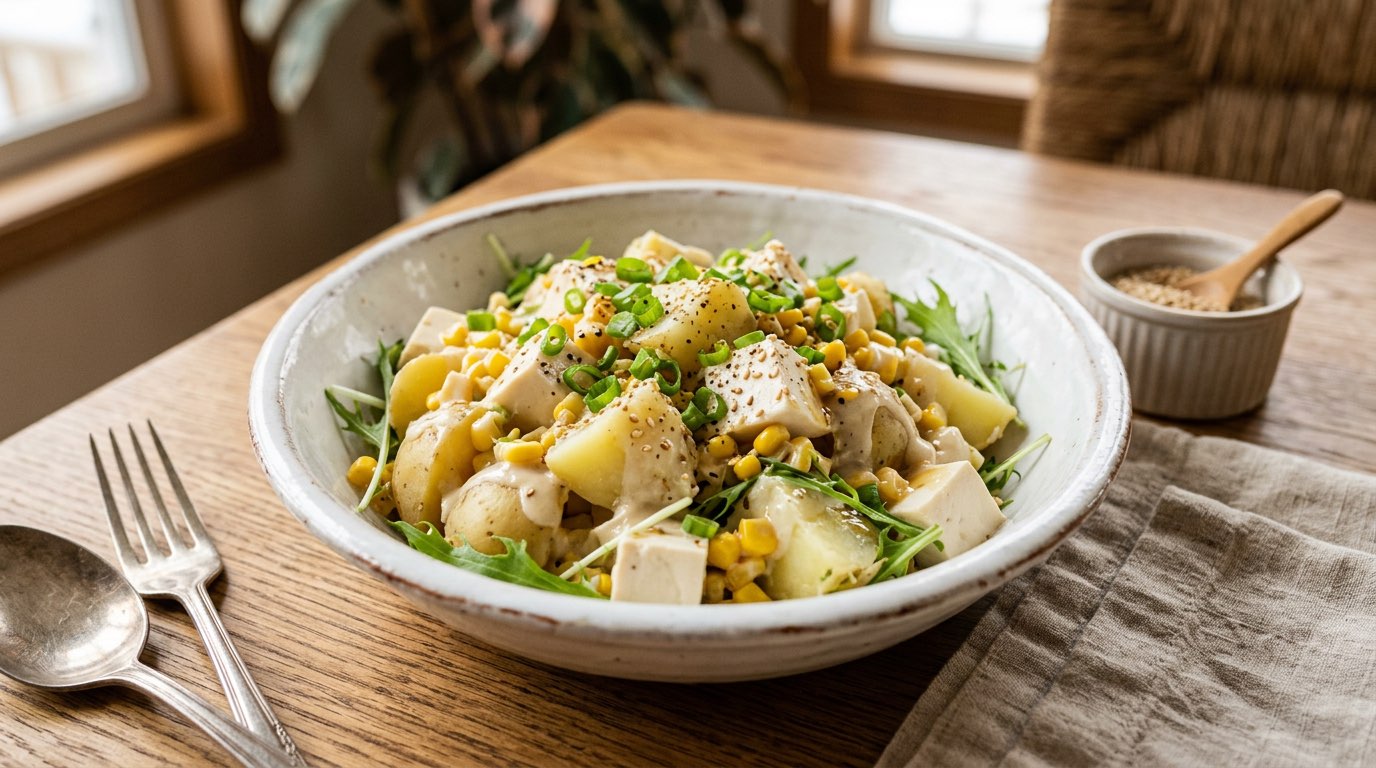 豆腐とじゃがいもの白だしやみつき和え