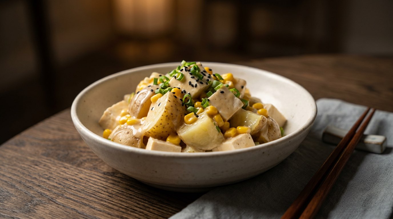 豆腐とじゃがいもの白だしやみつき和え（完成イメージ）