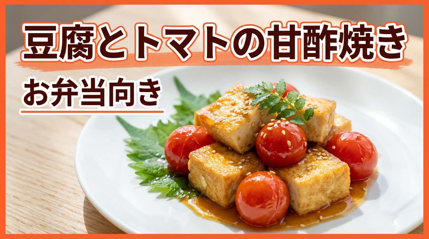 豆腐とトマトの甘酢焼き