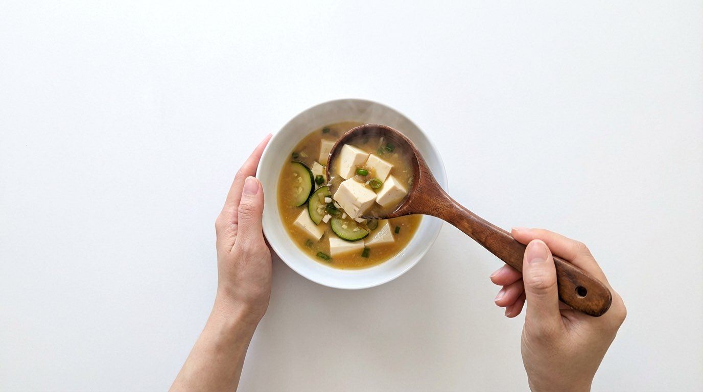 豆腐とズッキーニの味噌煮（完成イメージ）