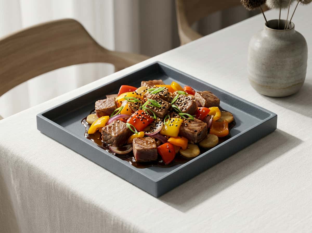 マグロとピーマンの甘酢炒め