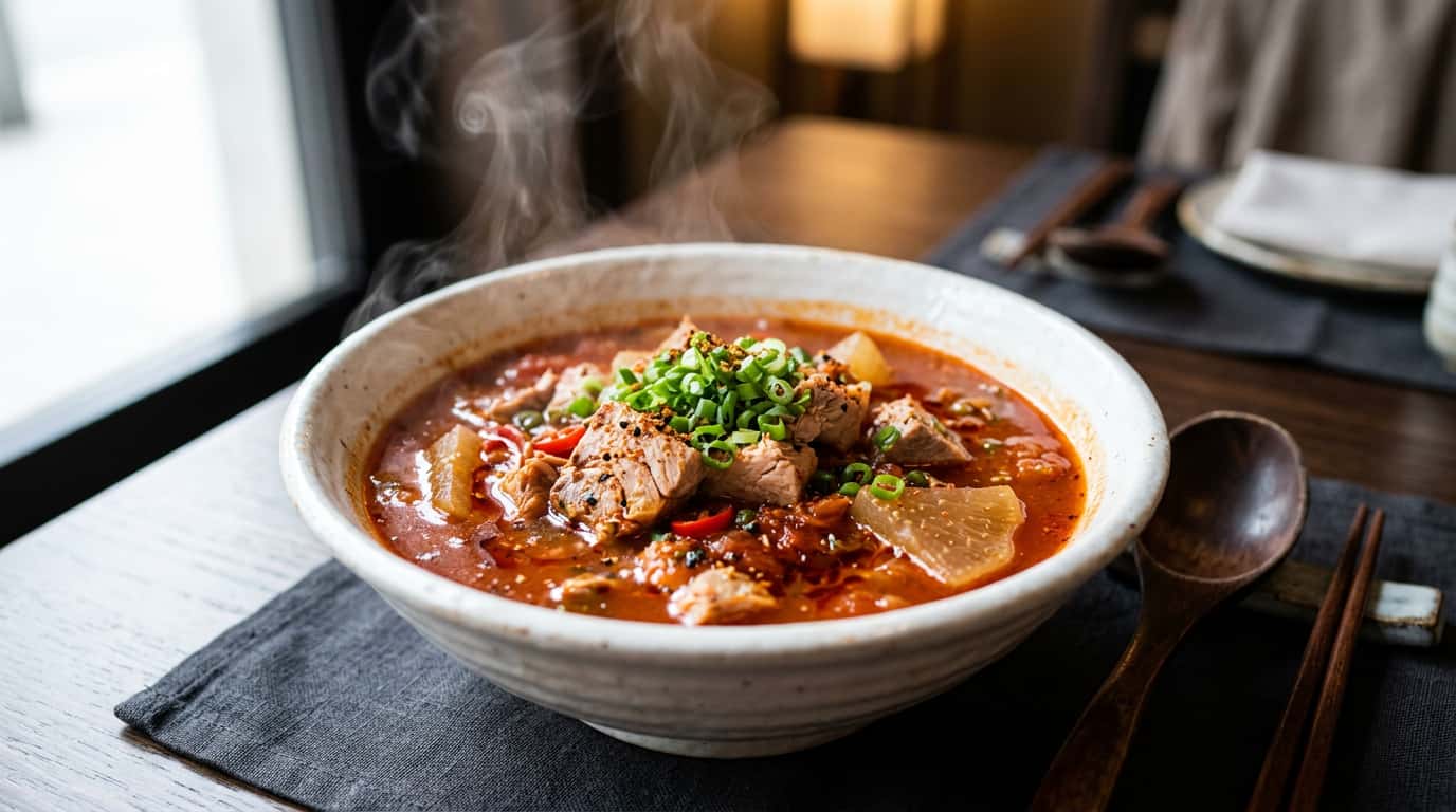 マグロと大根のピリ辛トマトスープ（完成イメージ）