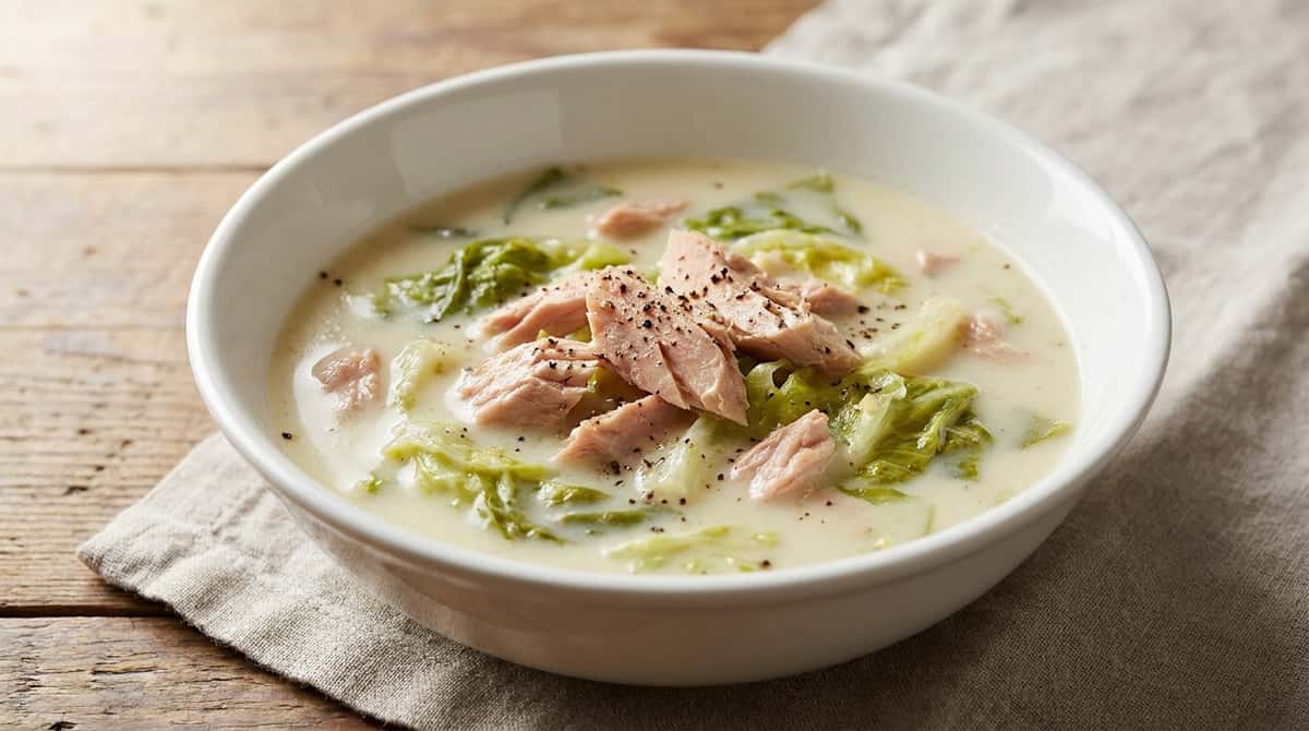 マグロとレタスのマヨ風味作り置きスープ（完成イメージ）
